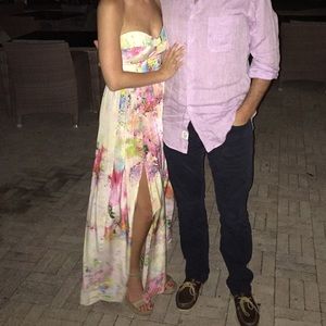 Amanda Uprichard Strapless silk dress